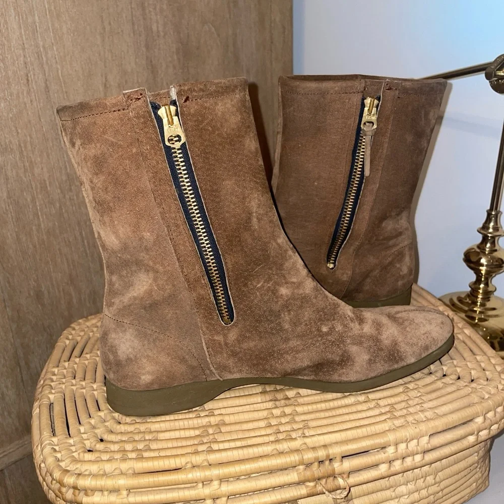 Hush Puppies Brushed Pigskin Boot with Faux Shearling Lining Sz 9/ 9.5